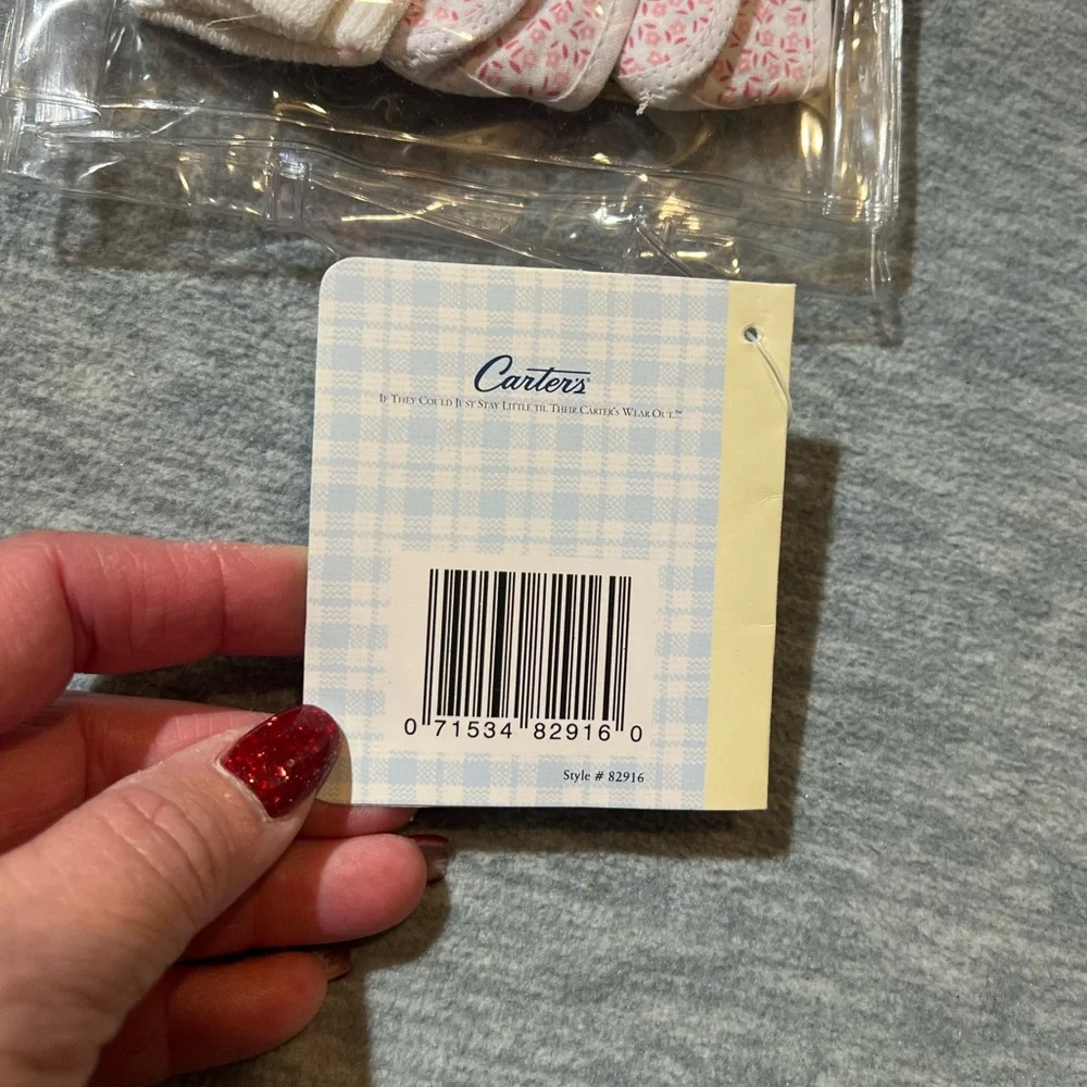 Carter’s vintage sock‎ & shoe gift set infants baby 0-3 months pink floral new